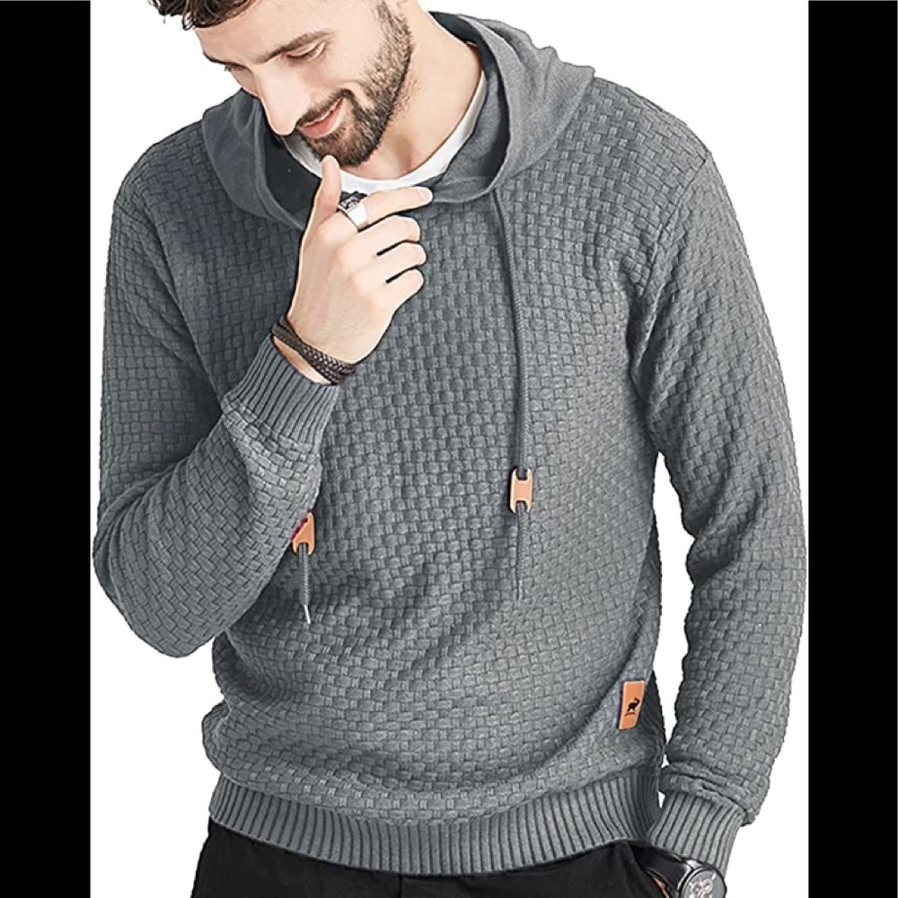 New Mens Hoodie Sweater Ribbed Stretchable Heat Lasting Multiple Sizes